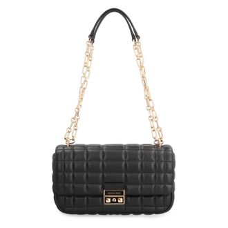 Michael Kors Shoulder Bags, female, Black, ONE SIZE, Quilted Leather Shoulder Bag with Chain Strap