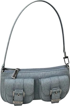 Michael Kors Tassen, Dames, Blauw, ONE Size, Stijlvolle schoudertas met Pouchette