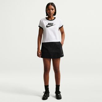Nike Womens Nike Sportswear Essential Woven Skort in Black | HM6979-010