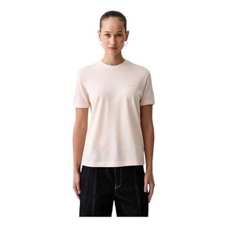 Lacoste Fluid Piqu&eacute; T-shirt met schulprand - Dames - Tops - Roze - Maat: 2XL Piqu&eacute;