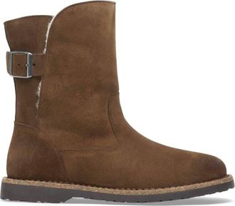 Birkenstock Womens Uppsala Shearling Boots In Dark Tea/natural