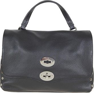 Zanellato Classic Postina Daily S - Dames - Handtassen - Zwart - ONE Size - Leer - Tassen