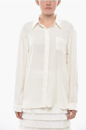 Givenchy Silk Shirt With Monogram Jacquard Motif size 42