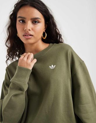 adidas Originals felpa oversize essenziale verde oliva