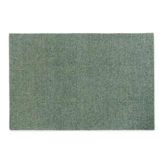 NORMANN COPENHAGEN Flick Teppich 200 x 300 cm, off white / dunkelgr&uuml;n