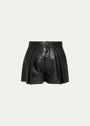 Frame Denim The Leather Structural Shorts