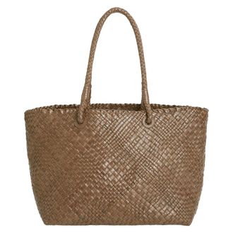 Ibeliv Bazika Tote Bag - Dames - Tassen - Bruin - Maat: ONE Size Katoen
