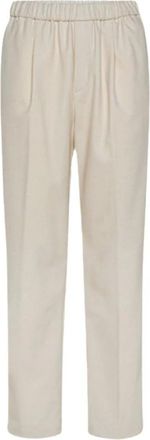 Forte_Forte Broeken, Dames, Beige, S, Wol, Wollhose