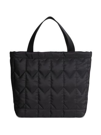 Maison Kitsuné quilted tote bag - women - Polyester - One Size - Black