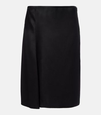 Gucci Silk duchesse wrap skirt