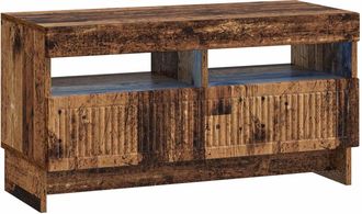 vidaXL Mueble De Tv Led Madera Envejecida Madera De Ingenier&iacute;a Vidaxl