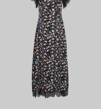 Ulla Johnson Womens Renee Cape Sleeve Dress In Nocturne