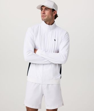 Vuori Clothing Fleet Jacket | White Color Block | Medium
