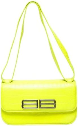 Balenciaga Pre-owned Shoulder Bags, female, Yellow, Size: ONE SIZE Pre-owned Vintage Shoulder Bag