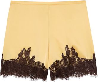 Reformation Fern Lace-trim Satin Shorts - Cream - S (UK8-10 / S)