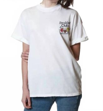 Girl Dangerous Breakfast Club Boyfriend Tee In Vintage White
