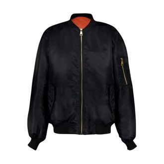 Balmain Nylon Bomber with Attitude Embroidery - male - Balmain - Bomber Jackets - Black - L - Jackets