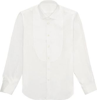 Fortela Federico Smoking Shirt in White at Nordstrom, Size 15