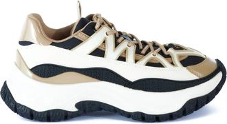 Marc Jacobs Beige Chunky Sneaker met Kleurblokken - Dames - Sneakers - Beige - 41 EU - Katoen - Schoenen
