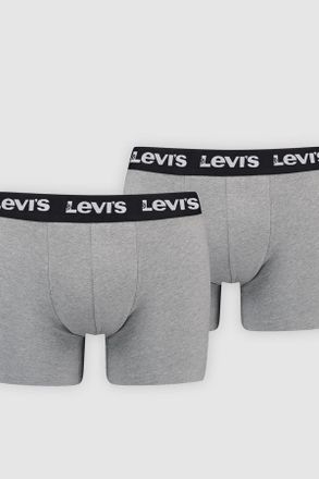 Levi's B&oacute;xer b&aacute;sico de Levis: paquete de 2 - Hombre - 2XL - Gris / Middle Grey Melange
