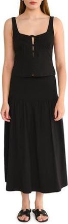 Wayf Isola Cotton Knit Skirt in Black at Nordstrom Rack, Size X-Large