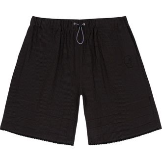 Brain Dead Gingham Seersucker Shorts in Black at Nordstrom, Size X-Large