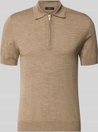 Matinique Slim Fit Poloshirt aus reiner Wolle in Khaki, Gr&ouml;&szlig;e XL