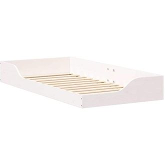 vidaXL Estructura De Cama Blanco 90 X 190 Cm Madera Maciza De Pino Vidaxl