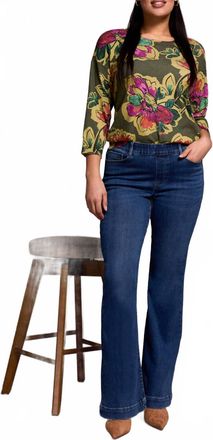 Tribal Boundless Audrey Pull On Flare Jeans In Faded Blue