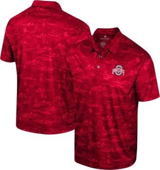 Colosseum Mens Colosseum Scarlet Ohio State Buckeyes Daly Print Polo at Nordstrom, Size Small