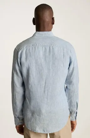 Bonobos Everyday Linen Slim Fit Button-Down Shirt in Light Blue Sky at Nordstrom, Size Xx-Large