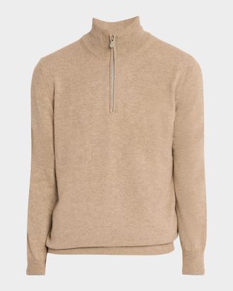 Brunello Cucinelli Men & apos;s Cashmere Quarter-Zip Sweater
