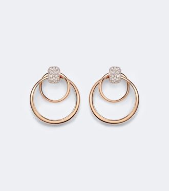 POMELLATO Pomellato Together 18kt rose gold hoop earrings with diamonds