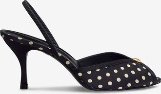 Reformation Pumps mit Pfennigabsatz aus Seide Paula