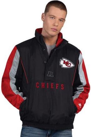 Starter Mens Starter Black Kansas City Chiefs Thursday Night Gridiron Half-Zip Jacket at Nordstrom, Size Xxx-Large