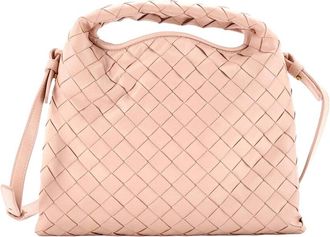 Bottega Veneta Pink Intrecciato Nappa Hop Top Handle Bag Mini (Authentic Pre- Loved)