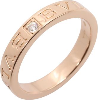 Bulgari Gold Clear Pink Gold (18K) Band Ring (Pre-Owned)
