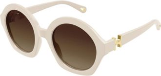 Chlo&eacute; Panthos Zonnebril - unisex - Zonnebrillen - Beige - ONE Size - Nylon - Accessoires