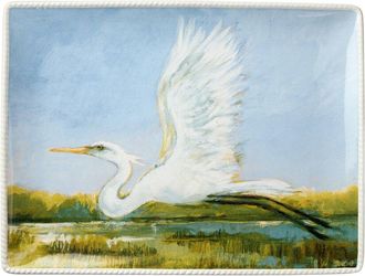 Certified International Coastal Birds Rectangular Platter