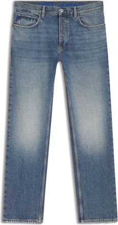 HUGO BOSS Blue regular-fit jeans in whiskered denim