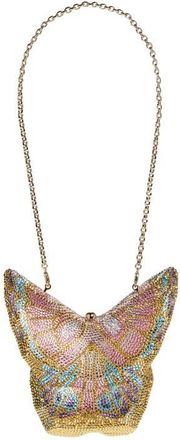 Judith Leiber Butterfly Serafina Crystal Embellished Clutch in Champagne Aurum Multi at Nordstrom