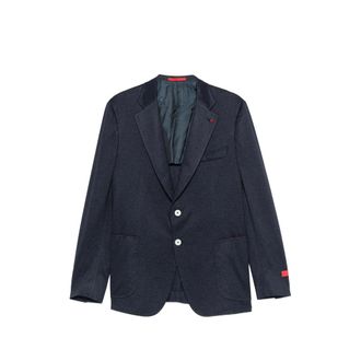 Isaia Buttoned Woven Jacket
