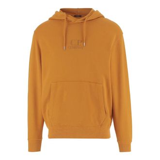 C.P. Company Cotton Sweatshirt with Logo - male - C.P. Company - Hoodies - Orange - S - Sweatshirts & Hoodies
