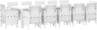 vidaXL Vidaxl - Garden Dining Set with Cushion 11 pcs Brown and Cream Rattan