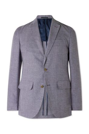 Sid Mashburn Ghost Slim-Fit Wool, Cotton, Silk and Linen-Hopsack Blazer