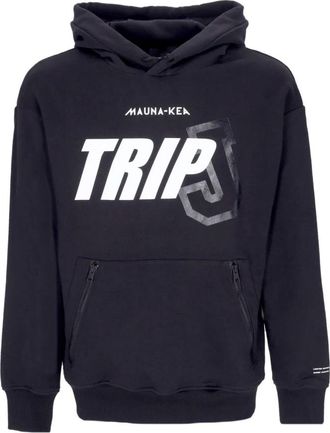 Mauna Kea Zwarte Lichtgewicht Hoodie met Triple J - Heren - Hoodies - Zwart - S - Katoen - Hoodies & sweatvesten