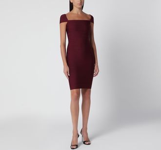 Rotate Abito midi aderente color Zinfandel in maglia