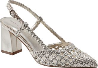 Marc Fisher Zunnie Slingback Pointed Toe Pump in Gold at Nordstrom Rack, Size 6.5