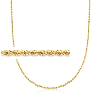 Ross-Simons 2mm 14kt Yellow Gold Rope-Chain Necklace