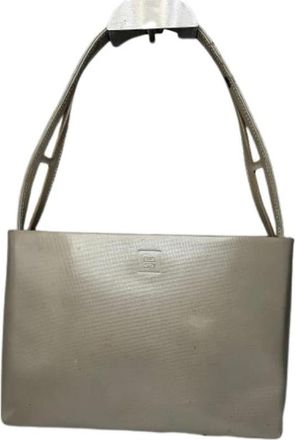 Givenchy Pre-owned Handbag - Dames - Vintage Handtas - Grijs - ONE Size - Leer - Vintage
